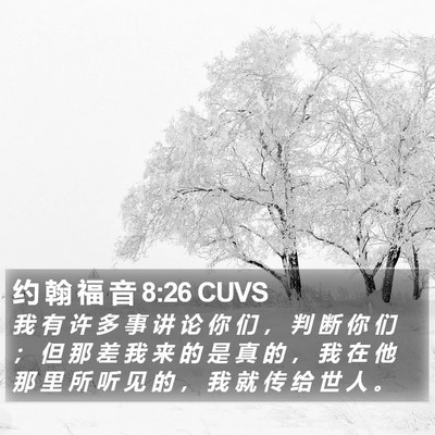 约 翰 福 音 8:26 CUVS Bible Verse Image