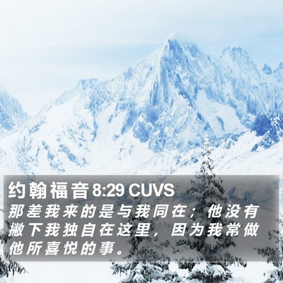 约 翰 福 音 8:29 CUVS Bible Verse Image