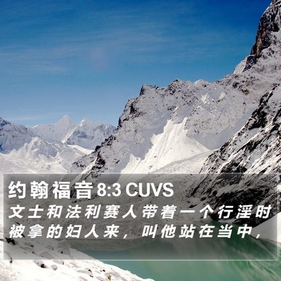 约 翰 福 音 8:3 CUVS Bible Verse Image