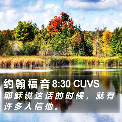 约 翰 福 音 8:30 CUVS Bible Verse Image