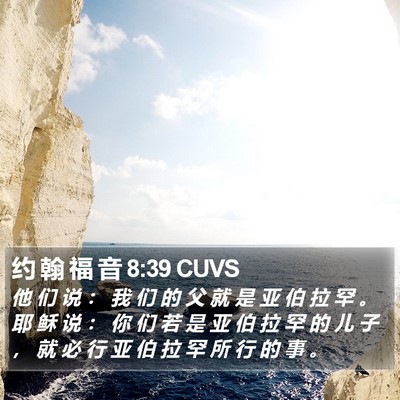 约 翰 福 音 8:39 CUVS Bible Verse Image