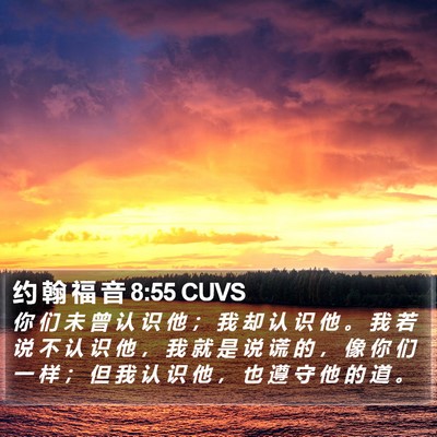 约 翰 福 音 8:55 CUVS Bible Verse Image