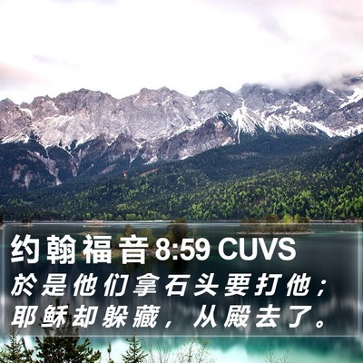 约 翰 福 音 8:59 CUVS Bible Verse Image