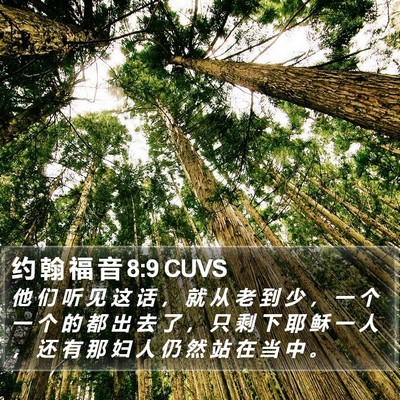 约 翰 福 音 8:9 CUVS Bible Verse Image