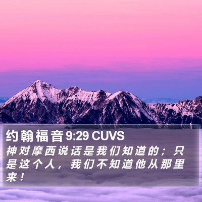 约 翰 福 音 9:29 CUVS Bible Verse Image