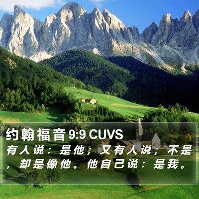 约 翰 福 音 9:9 CUVS Bible Verse Image