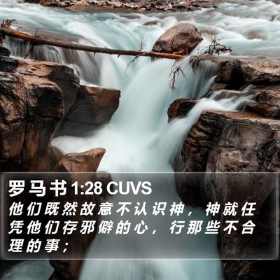 罗 马 书 1:28 CUVS Bible Verse Image