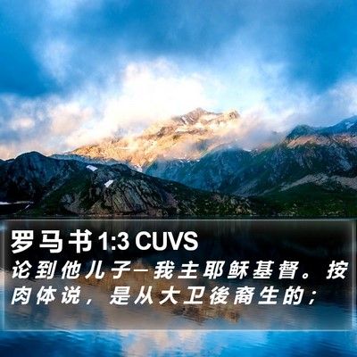 罗 马 书 1:3 CUVS Bible Verse Image