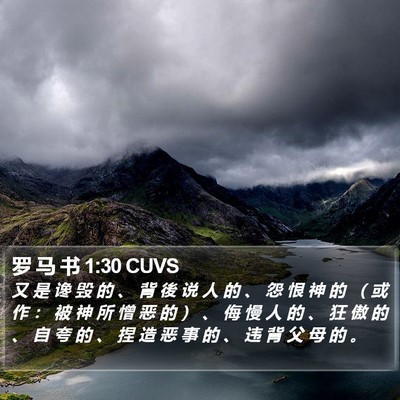 罗 马 书 1:30 CUVS Bible Verse Image