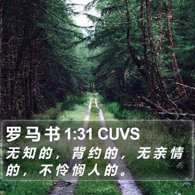 罗 马 书 1:31 CUVS Bible Verse Image
