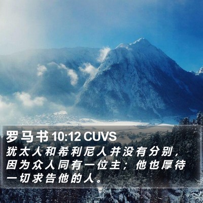 罗 马 书 10:12 CUVS Bible Verse Image