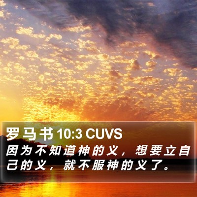 罗 马 书 10:3 CUVS Bible Verse Image