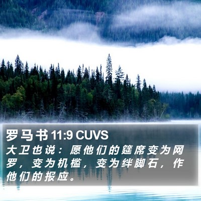 罗 马 书 11:9 CUVS Bible Verse Image