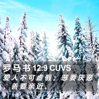 罗 马 书 12:9 CUVS Bible Verse Image