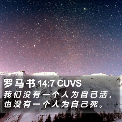 罗 马 书 14:7 CUVS Bible Verse Image