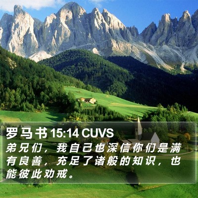 罗 马 书 15:14 CUVS Bible Verse Image