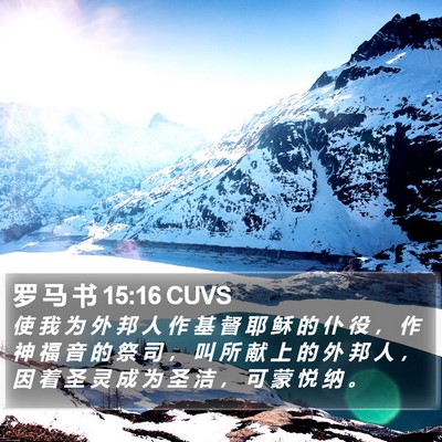 罗 马 书 15:16 CUVS Bible Verse Image