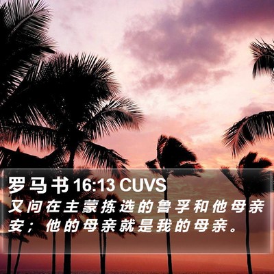 罗 马 书 16:13 CUVS Bible Verse Image