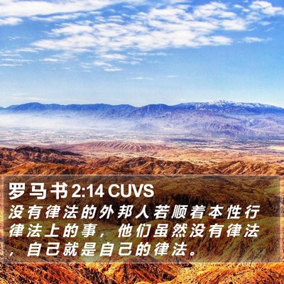 罗 马 书 2:14 CUVS Bible Verse Image