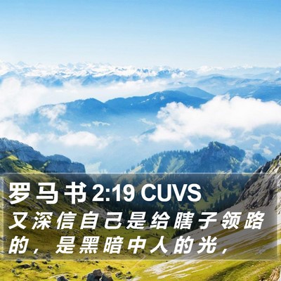 罗 马 书 2:19 CUVS Bible Verse Image