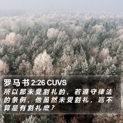 罗 马 书 2:26 CUVS Bible Verse Image