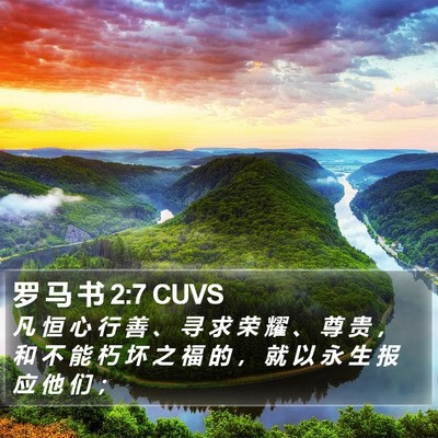 罗 马 书 2:7 CUVS Bible Verse Image