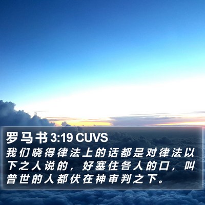 罗 马 书 3:19 CUVS Bible Verse Image