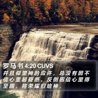 罗 马 书 4:20 CUVS Bible Verse Image