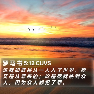 罗 马 书 5:12 CUVS Bible Verse Image