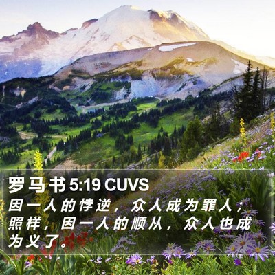 罗 马 书 5:19 CUVS Bible Verse Image