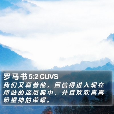 罗 马 书 5:2 CUVS Bible Verse Image