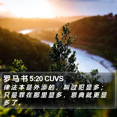 罗 马 书 5:20 CUVS Bible Verse Image