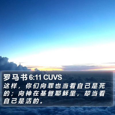 罗 马 书 6:11 CUVS Bible Verse Image
