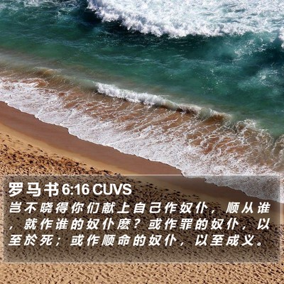 罗 马 书 6:16 CUVS Bible Verse Image