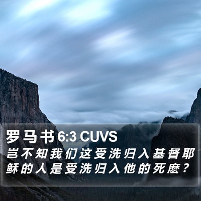 罗 马 书 6:3 CUVS Bible Verse Image
