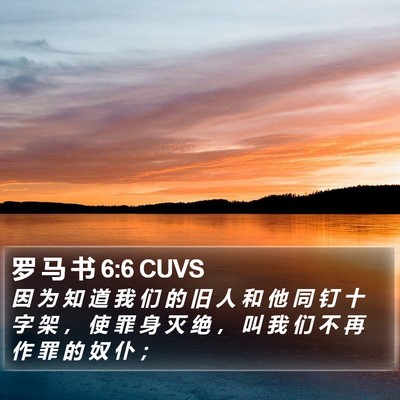 罗 马 书 6:6 CUVS Bible Verse Image