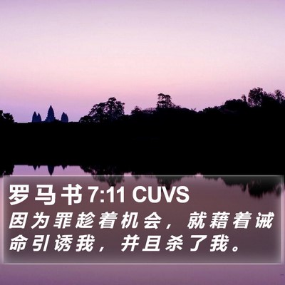 罗 马 书 7:11 CUVS Bible Verse Image