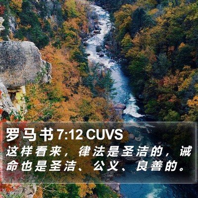 罗 马 书 7:12 CUVS Bible Verse Image