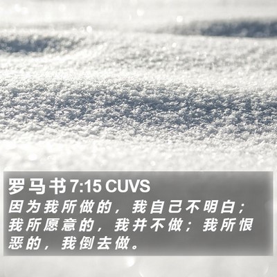罗 马 书 7:15 CUVS Bible Verse Image