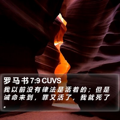 罗 马 书 7:9 CUVS Bible Verse Image