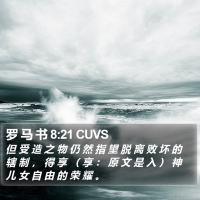 罗 马 书 8:21 CUVS Bible Verse Image