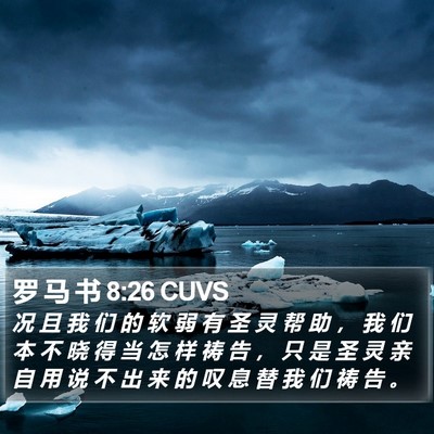 罗 马 书 8:26 CUVS Bible Verse Image