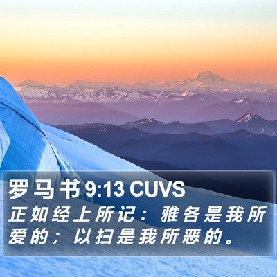罗 马 书 9:13 CUVS Bible Verse Image