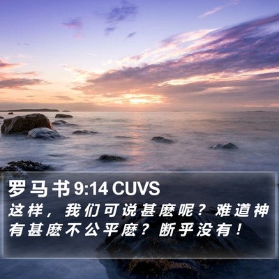 罗 马 书 9:14 CUVS Bible Verse Image