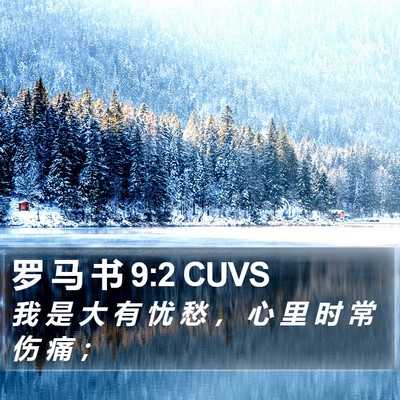 罗 马 书 9:2 CUVS Bible Verse Image