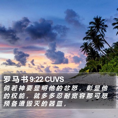 罗 马 书 9:22 CUVS Bible Verse Image