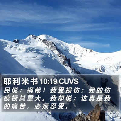 耶 利 米 书 10:19 CUVS Bible Verse Image
