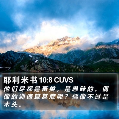 耶 利 米 书 10:8 CUVS Bible Verse Image