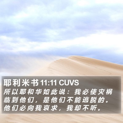 耶 利 米 书 11:11 CUVS Bible Verse Image