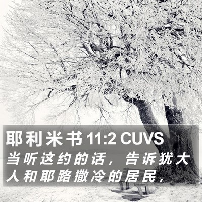 耶 利 米 书 11:2 CUVS Bible Verse Image